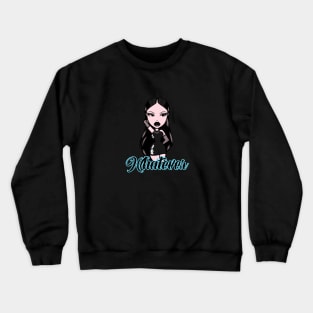 Whatever Girl Doll Black and Light Blue v10 Crewneck Sweatshirt